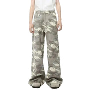 Y2K Jeans Camouflage Straight Bottom