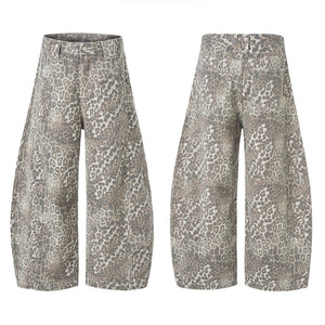 Y2K Jeans Leopard Print New