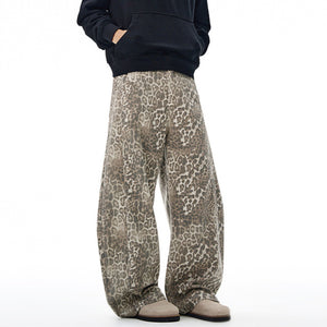 Y2K Jeans Leopard Print New