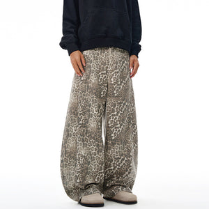 Y2K Jeans Leopard Print New