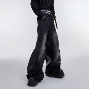 Y2k Jeans Patched PU Leather