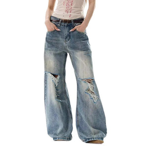 Y2K Jeans Solid Color Casual
