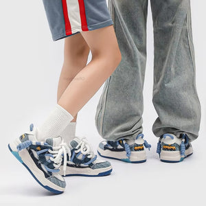 Y2K Leather Skateboard Shoes