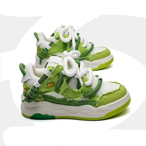 Y2K Leather Skateboard Shoes