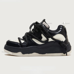 Y2K Leather Skateboard Shoes