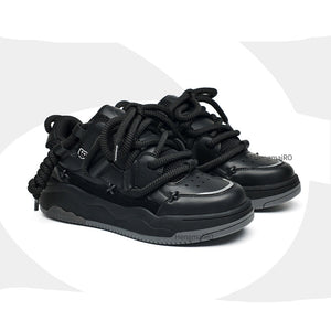 Y2K Leather Sneakers Shoes