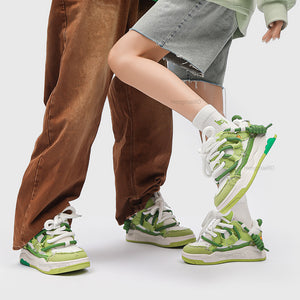 Y2K Leather Sneakers Shoes