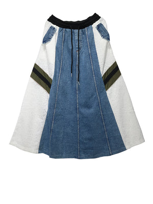 Y2K Long Denim Skirt
