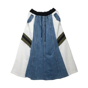Y2K Long Denim Skirt