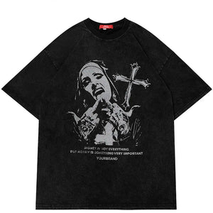 Y2K Oversized Cross T-Shirt