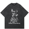 Y2K Oversized Graphic T Shirt Black