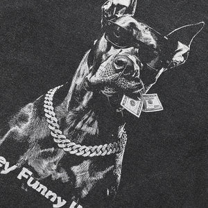 Y2K Oversized Graphic T Shirt Black