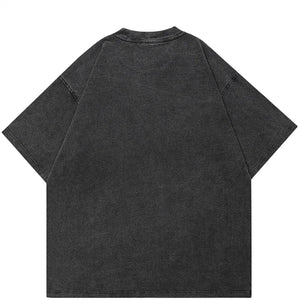 Y2K Oversized Graphic T Shirt Black