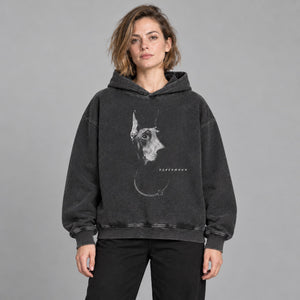 Y2K Oversized Streetwear Hoodie – worn by a woman