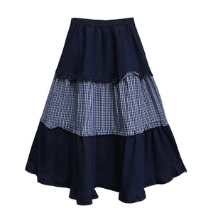 Y2K Patchwork Denim Skirt