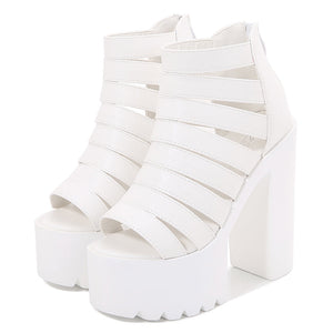 Y2K Peep Toe Sandals Shoes