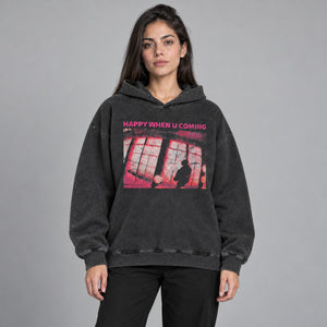 Y2K Pullover Hoodie – worn by a woman