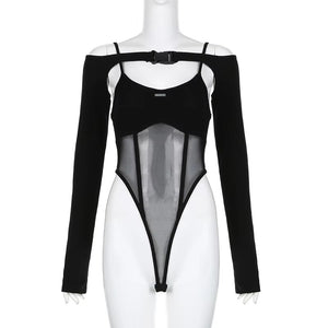 Y2k Punk Cut Out Bodysuit