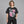 Y2K Puzzle Face Graphic Tee – worn by a woman