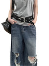 Y2K Ripped Hole Jeans Women's