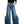 Y2K Ruffle Hem Blue Jeans Women's