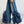 Y2K Ruffle Hem Blue Jeans Women's