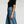 Y2K Ruffle Hem Blue Jeans Women's