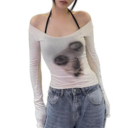 Y2K  See Through Mesh Tops