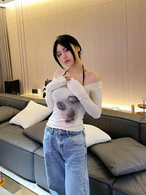 Y2K  See Through Mesh Tops