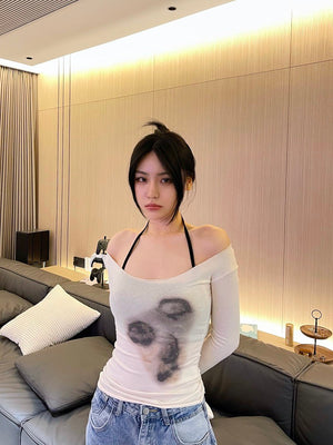 Y2K  See Through Mesh Tops