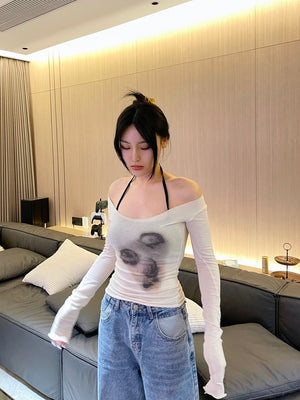 Y2K  See Through Mesh Tops