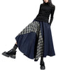 Y2K Set Turtleneck Top and Patchwork Plaid Skirt
