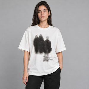 Y2K Shadow Graphic Tee – worn by a woman
