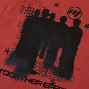 Y2K Shadow Print T Shirt