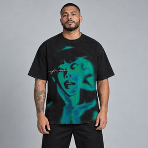 Y2K Shirt Men Oversized – worn by a man