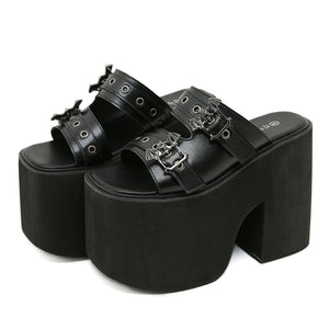 Y2K Shoes Bat Buckle Decor