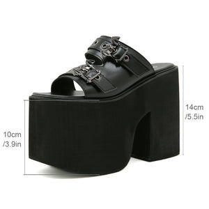 Y2K Shoes Bat Buckle Decor