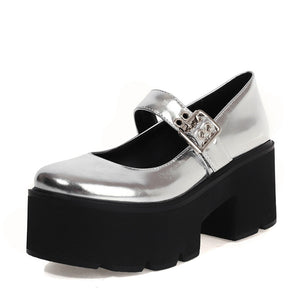 Y2K Shoes Buckle Strap