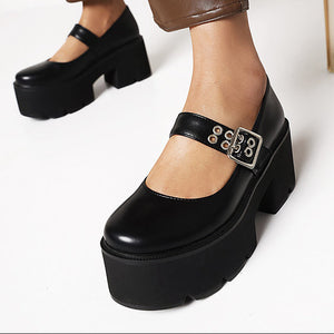 Y2K Shoes Buckle Strap