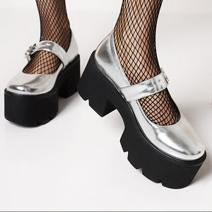 Y2K Shoes Buckle Strap