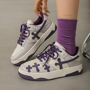 Y2K Shoes Cross Pattern
