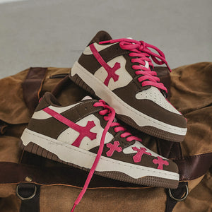 Y2K Shoes Cross Pattern