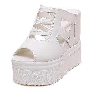 Y2K Shoes Leather Backless
