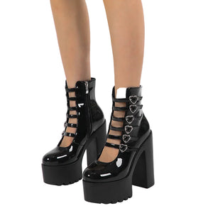 Y2K Shoes Multi Buckle Strap