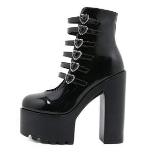 Y2K Shoes Multi Buckle Strap