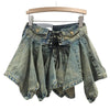 Y2K Short Denim Skirt Pleated