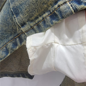 Y2K Short Denim Skirt Pleated