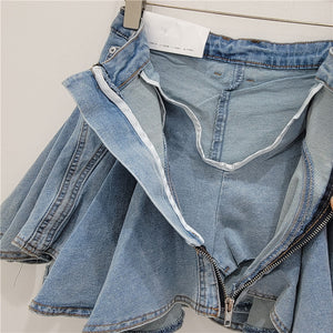 Y2K Short Skirt Ruffled Pleated