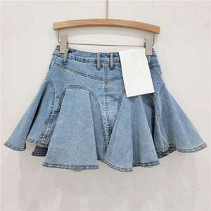 Y2K Short Skirt Ruffled Pleated