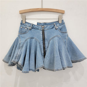 Y2K Short Skirt Ruffled Pleated